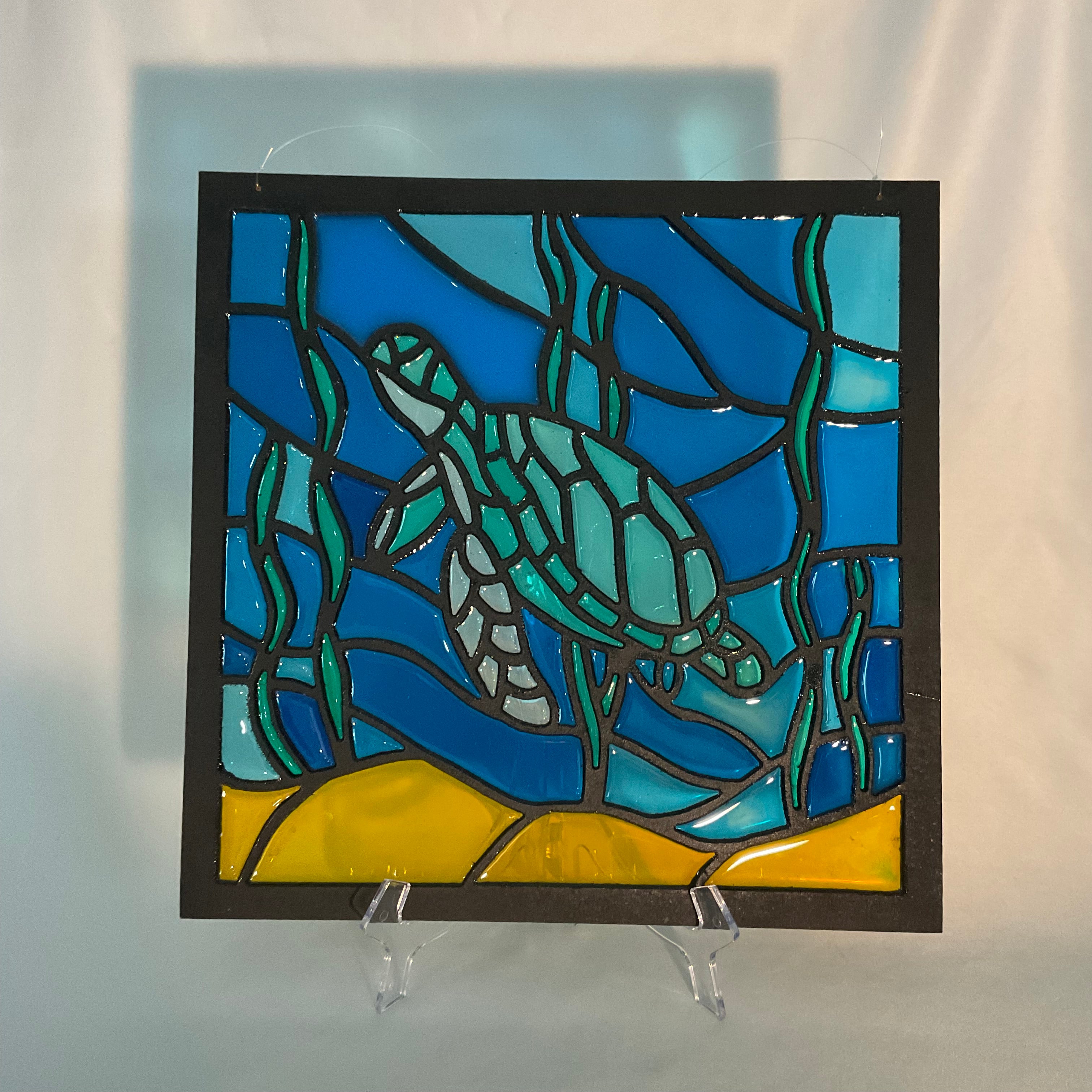 RESIN LIGHT CATCHER SEA TURTLE