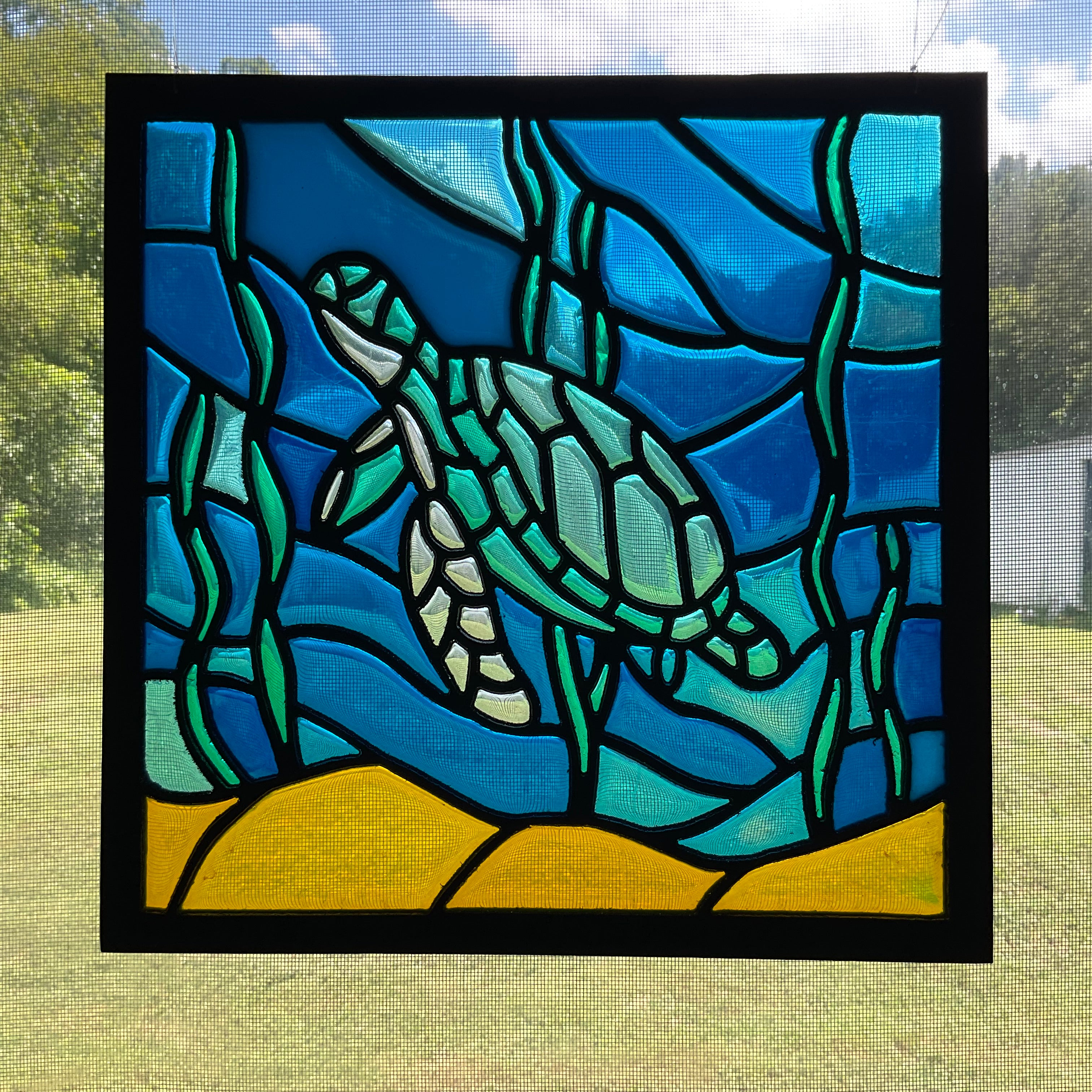 RESIN LIGHT CATCHER SEA TURTLE